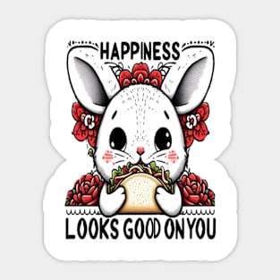 Happy Rabbit happiness looks good on you Sticker